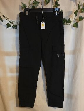 Ring of Fire Kids Black Cargo Jogger Pants